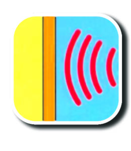 icona dell'isolamento acustico tipico delle finestre antirumore